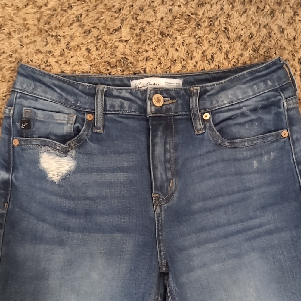 KanCan High Rise Faded Blue Jeans